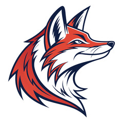 fox head logo vector template business logo concept