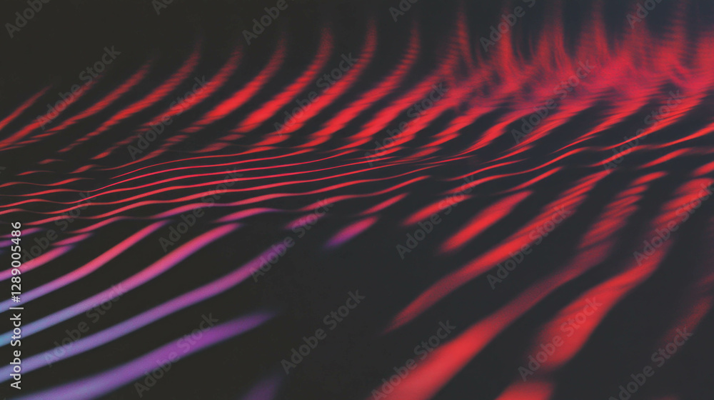 Poster Abstract visualization of drifting sound waves and colorful dynamic patterns