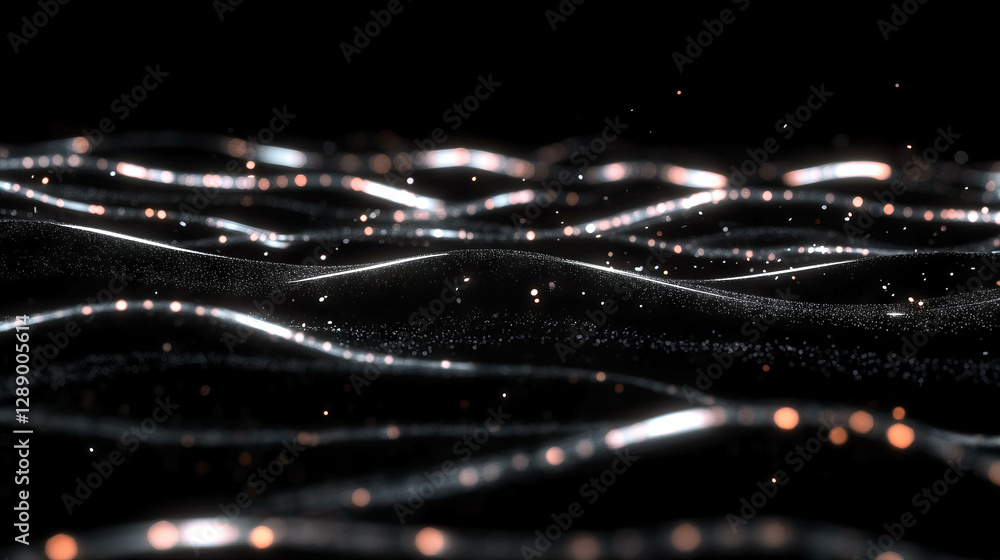 Poster mesmerizing background of drifting sparks and bright light for abstract design