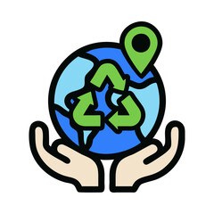 Sustainable Tourism Hands Icon