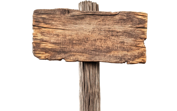 Blank empty wooden on transparent or white background,png