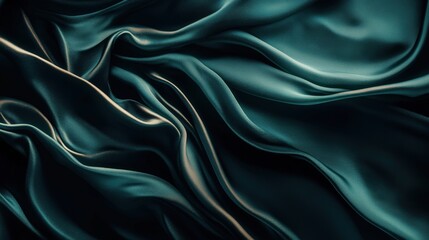 Fototapeta premium Smooth Dark Fabric Textures with Elegant Flowing Waves and Curves