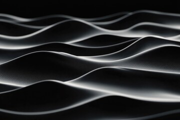 Wavy ocean waves in monochrome tones