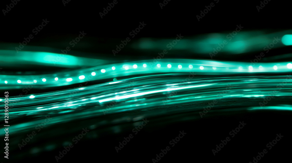 Aufkleber Futuristic digital data streams in motion - abstract technology background for design