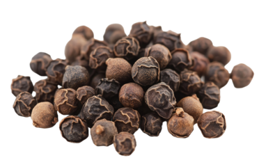 Black pepper on transparent or white background,png