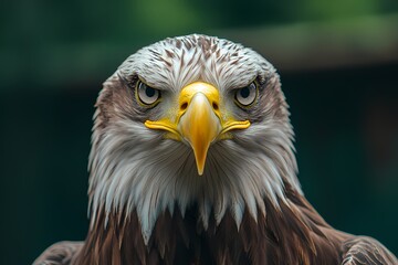 Obraz premium Medium shot of an eagle looking straight ahead