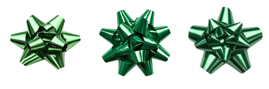 Set of Green Paper Cutout Shape – A crisp-cut green paper shaped like a circle, triangle, or star on transparent png background. Ai generated