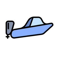 vector illustration of a boat