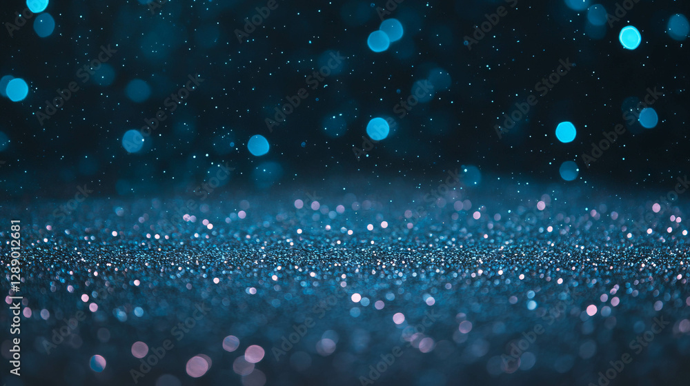 Poster sparkling glitter background with falling particles for festive and creative designs