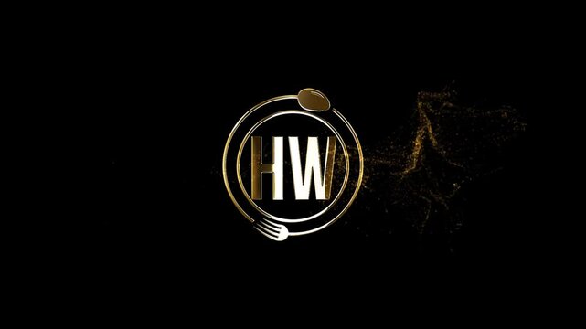 Luxury HW Logo Animation, Hw Restaurant Logo Banner 