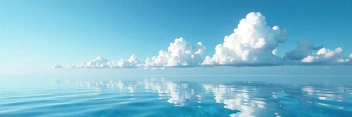Gentle wisps of cloud drifting across the lagoon, clouds, landscape, peaceful