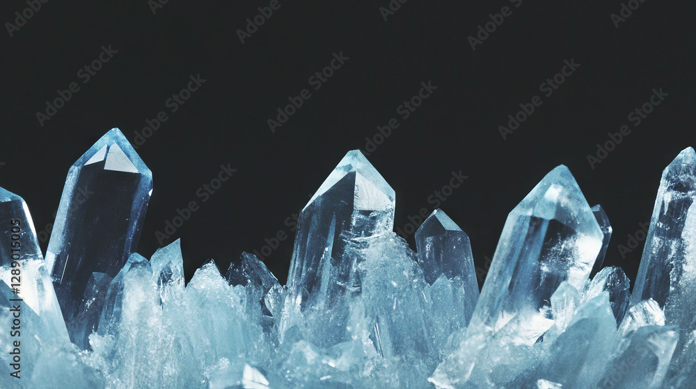 Poster Enchanting display of shimmering ice crystals in a mystical setting