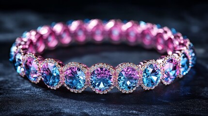 Fototapeta premium A colorful, 3D rendered background with neon wireframe grid squares in a rainbow spectrum, featuring a Y2K cyber space theme. Retro disco music background illustration