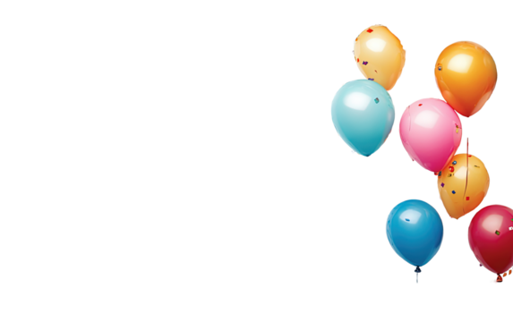 Birthday text on transparent or white background,png