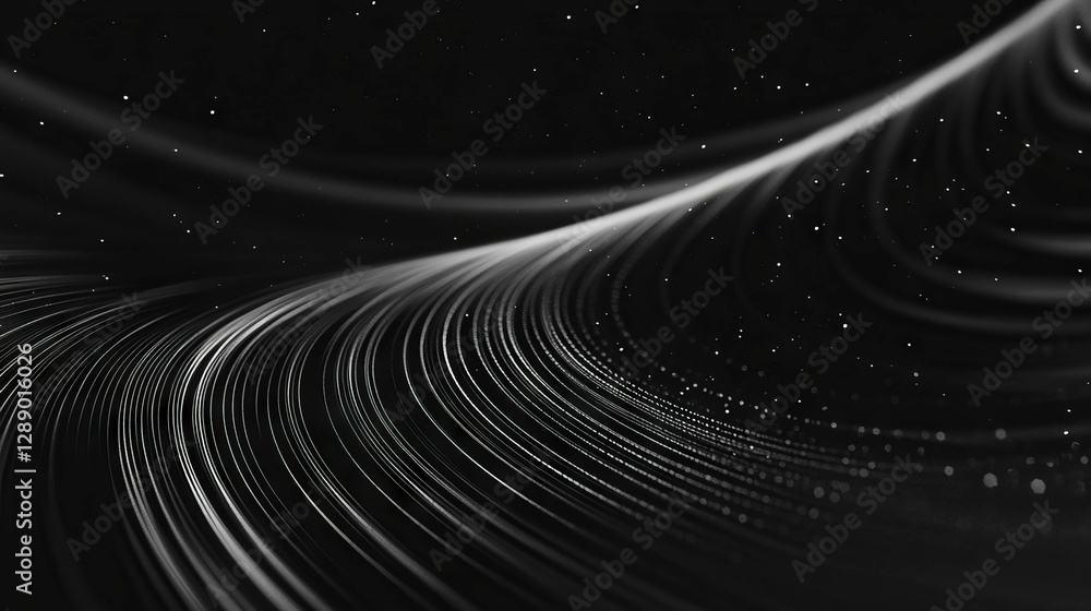Poster dynamic background of falling magnetic field lines with abstract lines for modern design