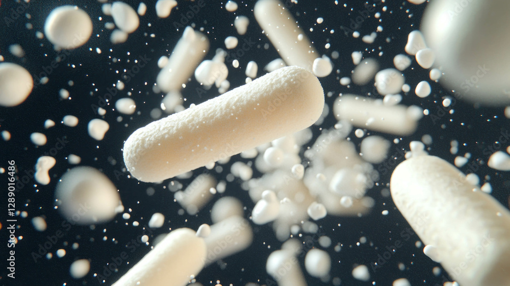 Poster dynamic scene of falling mozzarella sticks in motion for background design