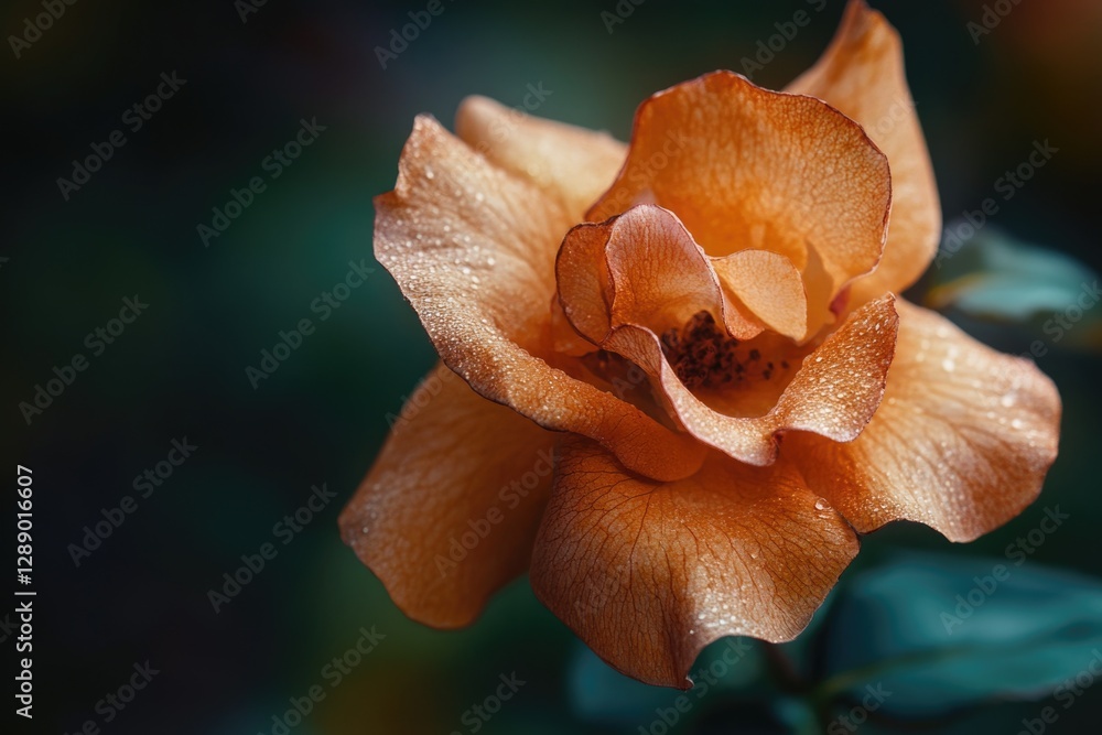 Poster a detailed view of a single flower with a blurred background