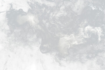 Abstract white smoke swirls on Transparent  background. (2)