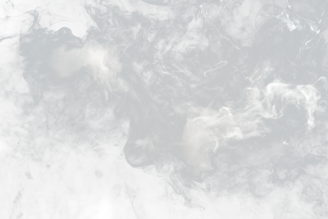 Abstract white smoke swirls on Transparent  background. (2)