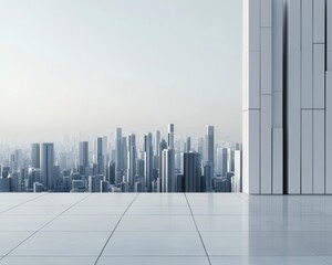 Futuristic megacity concept built with ultradurable fiberreinforced concrete materials