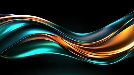 Abstract copper and deep green background with lines.