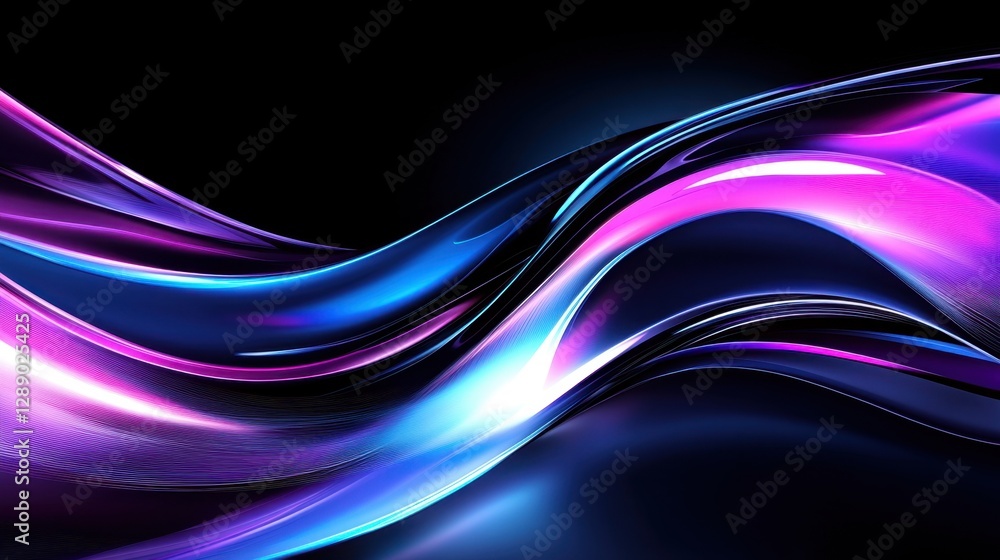 Poster abstract mint and dark purple background with lines. elegant bokeh light.