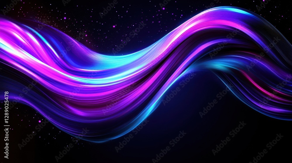 Poster abstract mint and dark purple background with lines. elegant bokeh light.