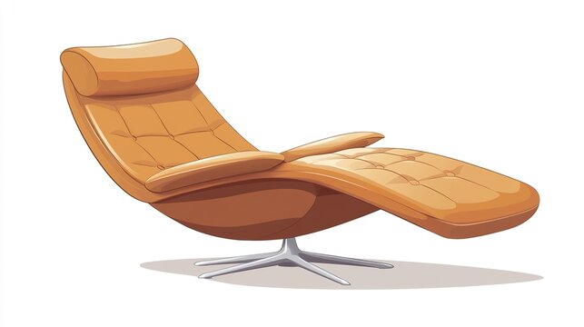 recommend clip art: Modern Recliner Chair Illustration