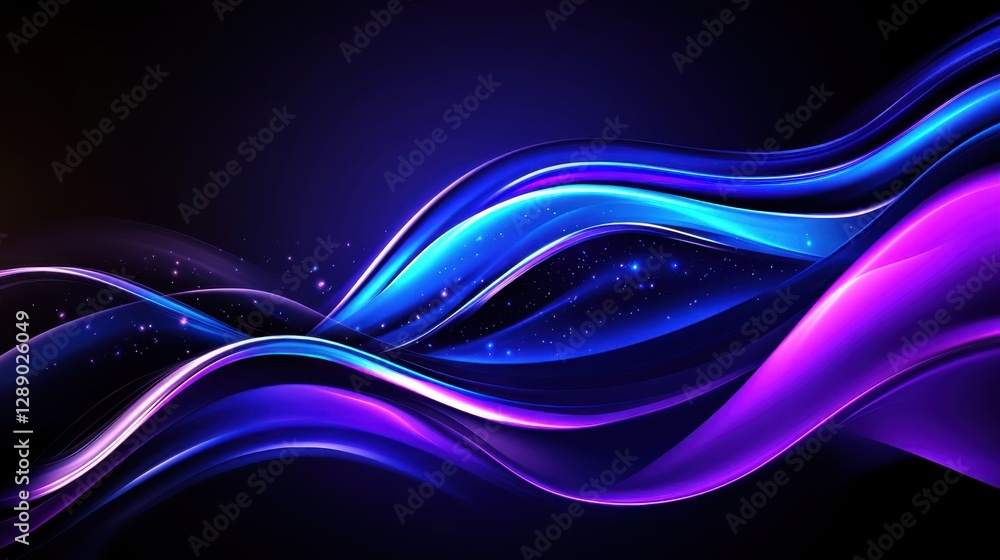 Poster abstract indigo and ivory background with lines. bright, soft bokeh light.