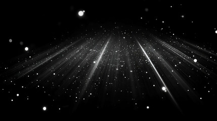 Obraz premium Cosmic nightfall with falling stars and radiant light for event or celebration backdrop