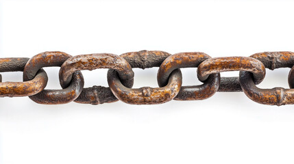 A chain with rusty links