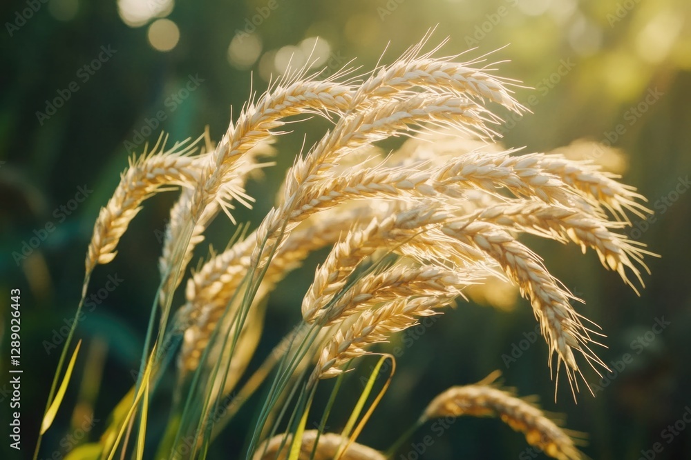 Poster a close-up shot of tall grass, perfect for representing a natural environment or as a background ele