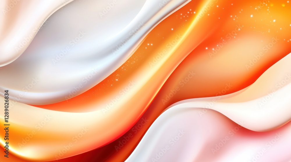 Poster abstract amber and soft peach background with lines. dreamy bokeh light.