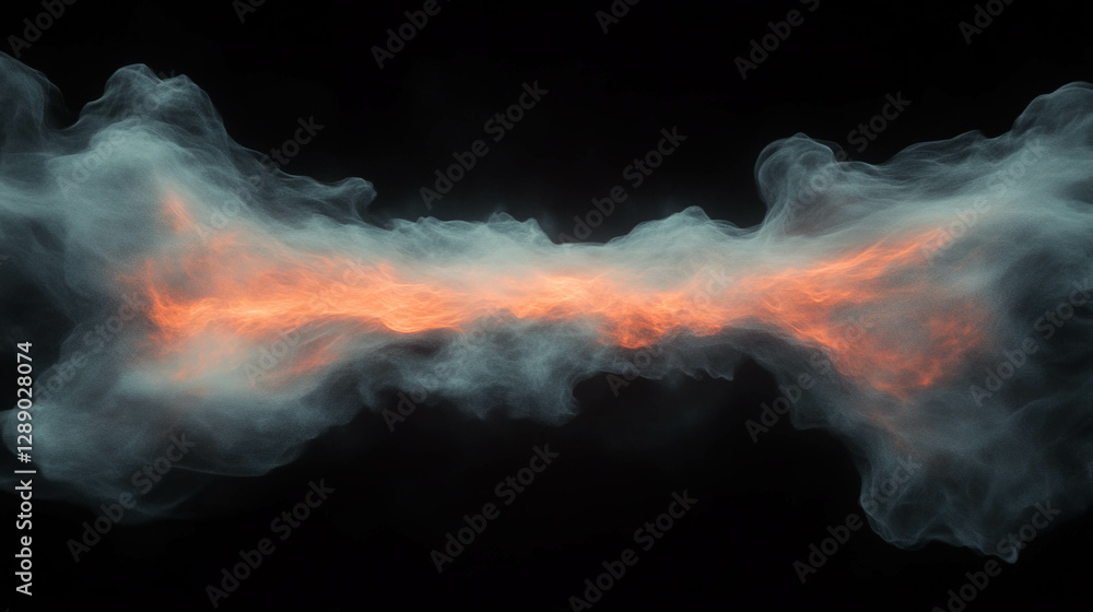 Poster fiery abstract background with dark ash and smoky gray elements for design