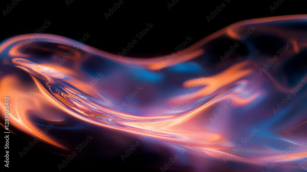 Aufkleber Mesmerizing fiery reflection on glossy surface for abstract design
