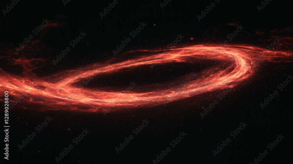 Poster Fiery spiral pattern with dynamic sparks for energetic design
