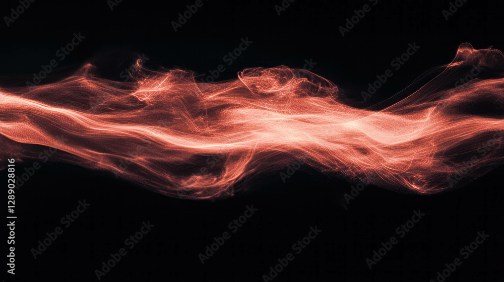 Poster dynamic background of fire sparks with blurred motion for creative design