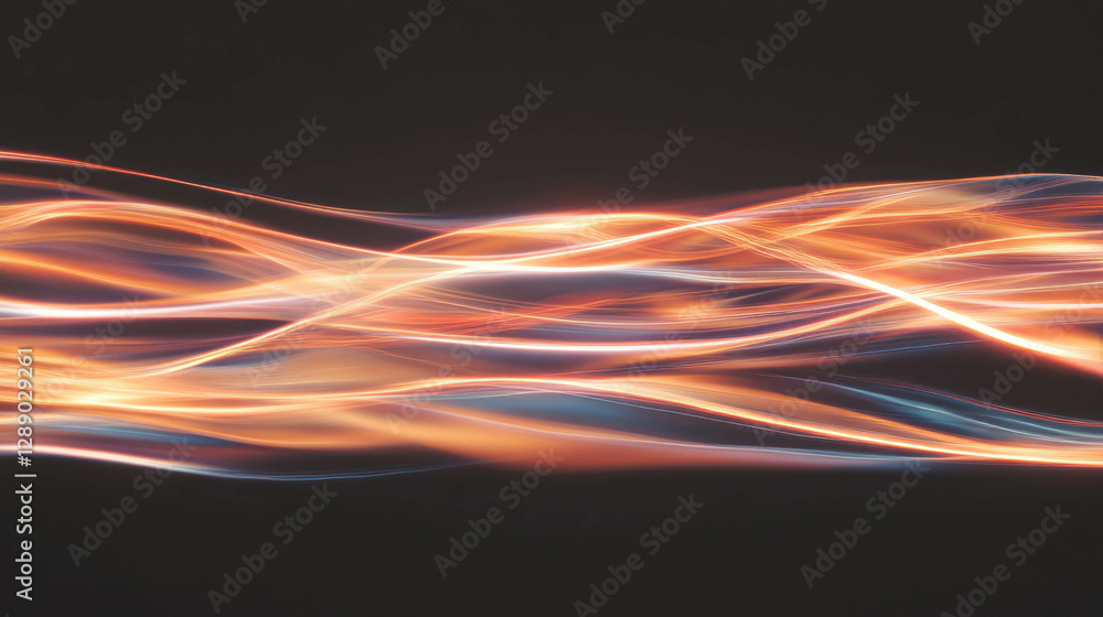 Aufkleber fiery wave pattern with sparks and subtle lighting for dynamic background design