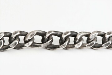 Fototapeta premium Dirty Jewelry. Old Silver Chain Closeup Illustrating Authenticity and Strength