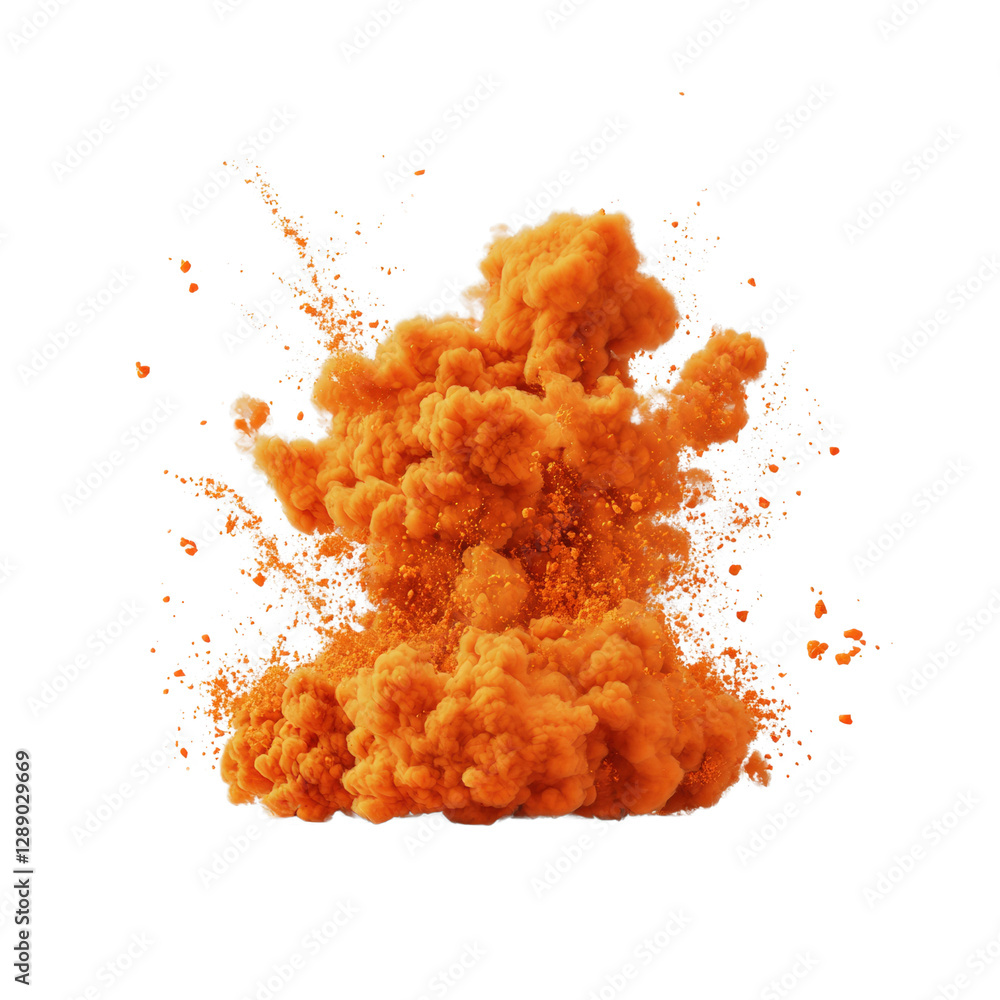 Poster orange powder heap on a dark background showcasing texture and color contrast for creative projects 