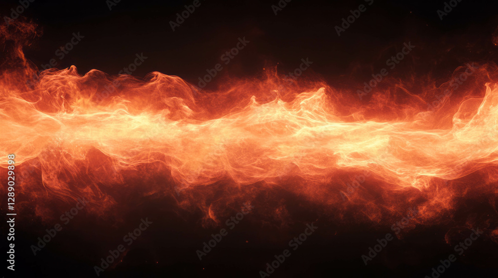Poster fiery background with large sparks and bright flames for dynamic design