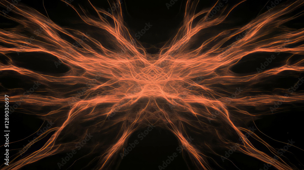 Poster fiery background with intricate spark patterns for creative design projects