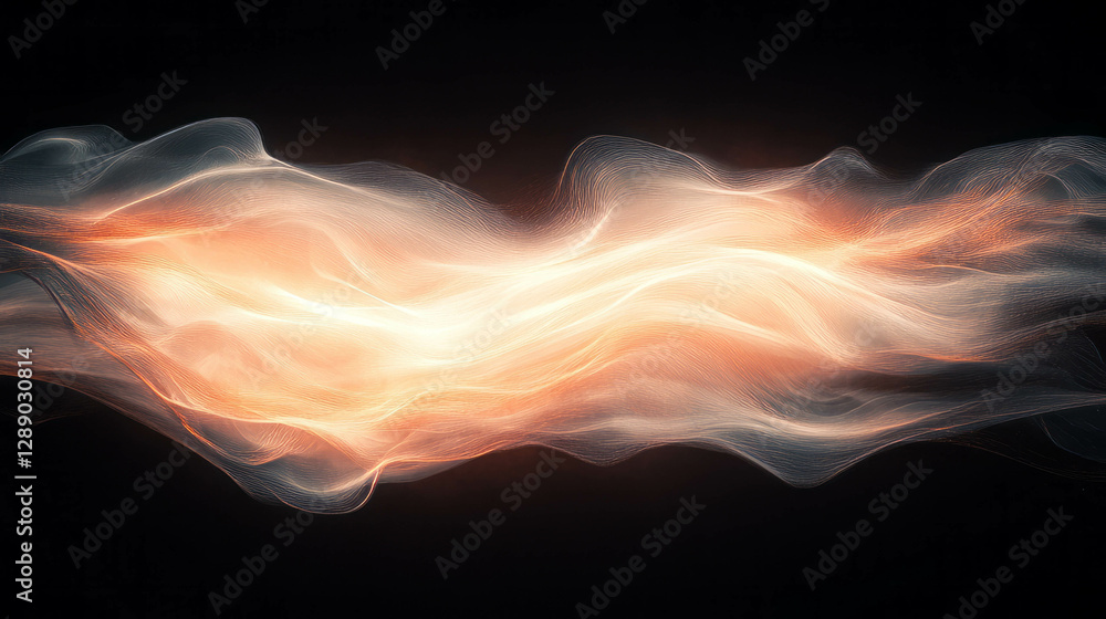 Poster fiery swirl abstract background with dynamic smoke effects for creative design