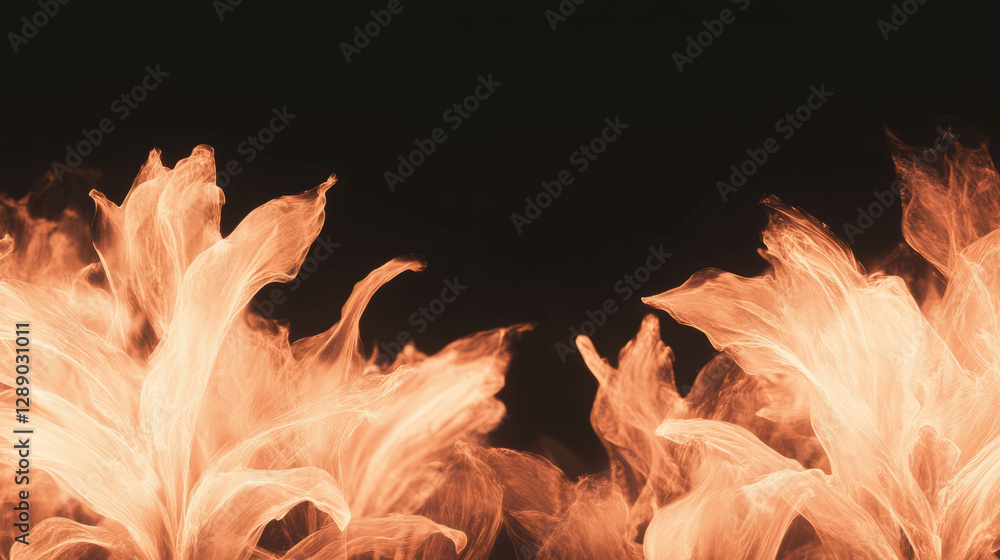 Poster fiery flame dance on dark background for dynamic design concepts