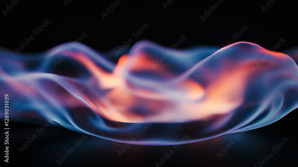 Poster Enigmatic flames engulfing dark object on mysterious background design for creative projects