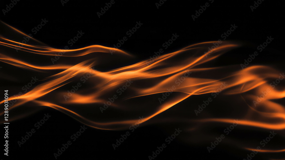 Aufkleber flickering flames on mysterious dark background for dramatic design and mood setting