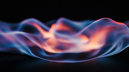 Enigmatic flames engulfing dark object on mysterious background design for creative projects
