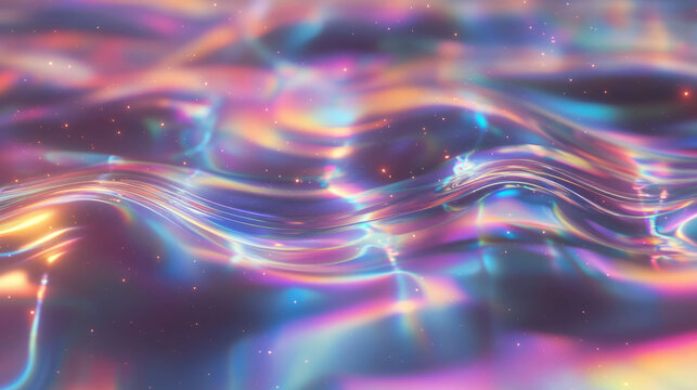 Mesmerizing background of floating energy waves and pulsating colors