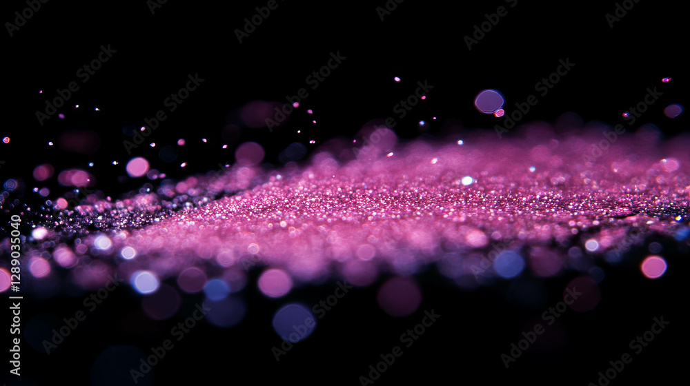 Poster sparkling glitter with bokeh effects for glamorous background design