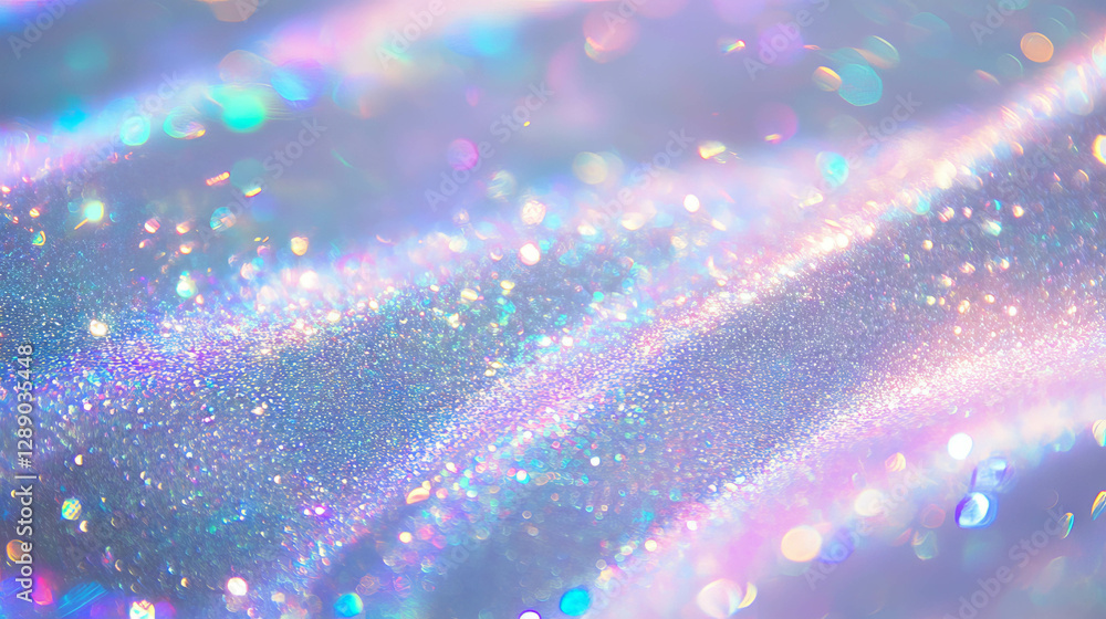 Poster Ethereal glitter background with floating sparkles for creative design